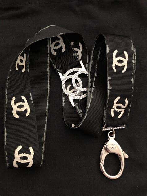 chanel lanyard|chanel keychain holder.